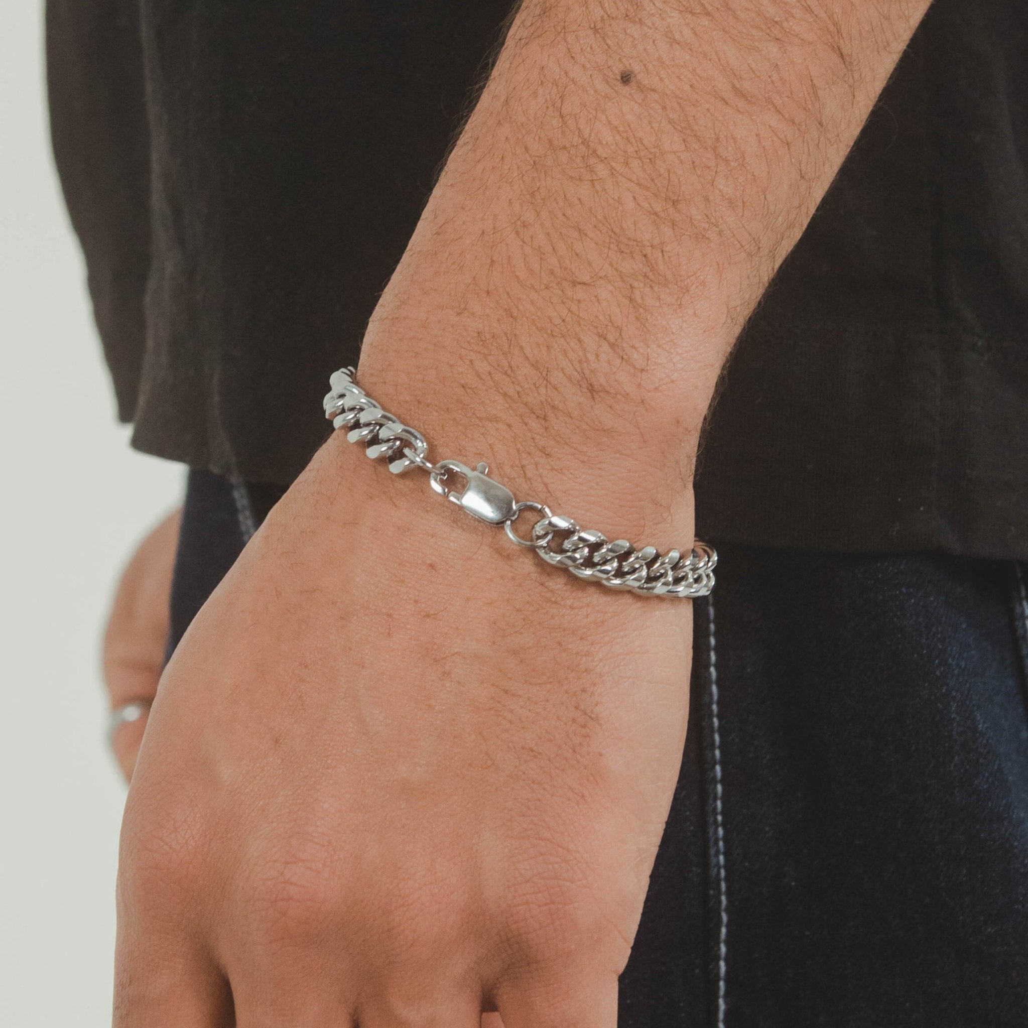 8mm Miami Cuban Link Bracelet - White Gold - Cernucci